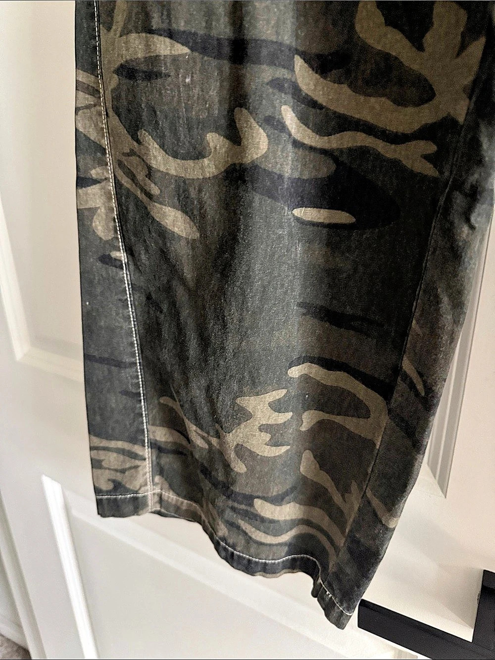 Cali 1850 Tree Camo Low Rise Wide Leg Twill Pants Cargo Pants - Picture 8 of 9